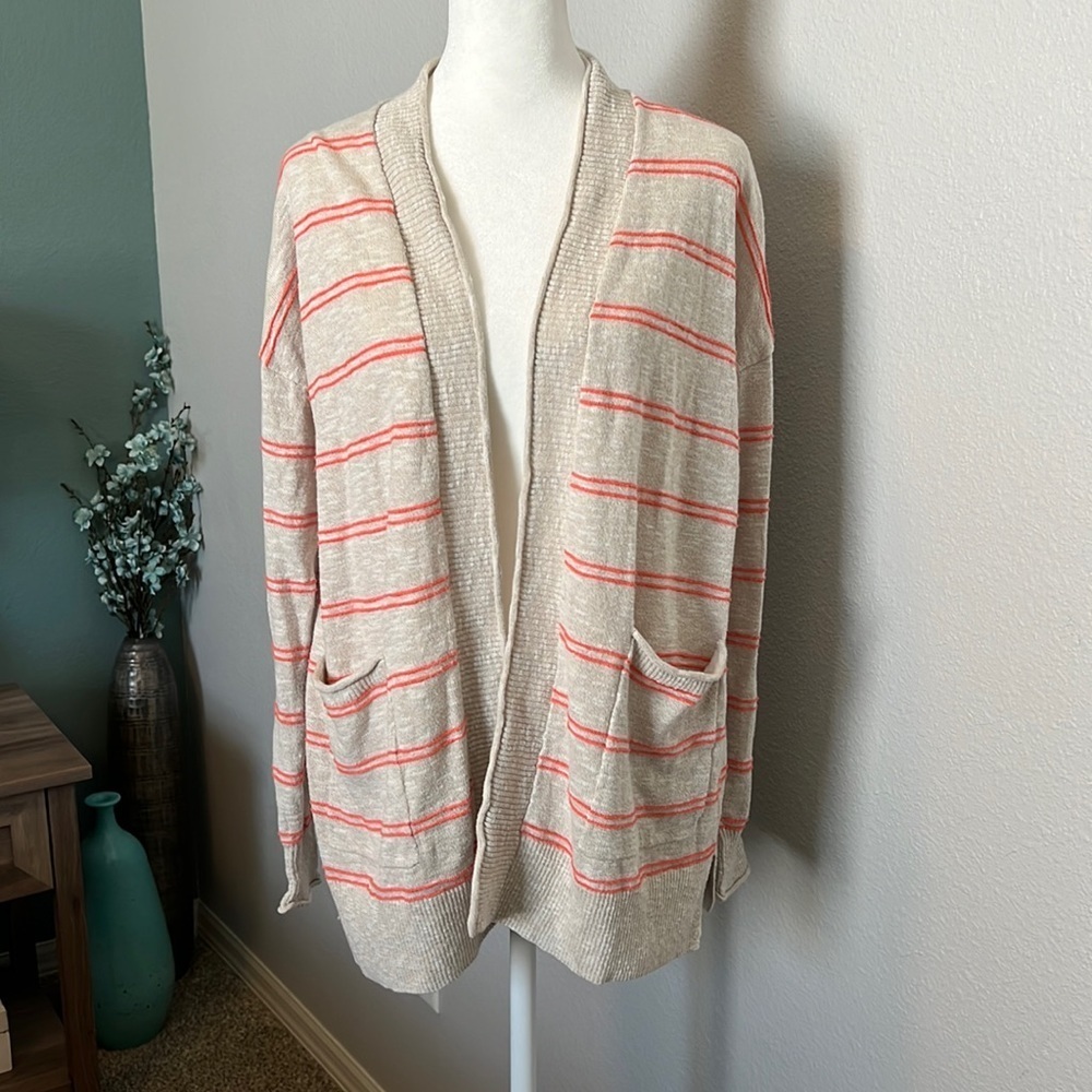 Madewell Bradley Cardigan Textured Stripe Size Small